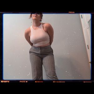 Light pink sparkly cropped tank top